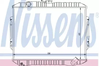 62840 NISSENS Радиатор, охлаждение двигателя
