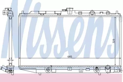 622551 NISSENS Радиатор, охлаждение двигателя