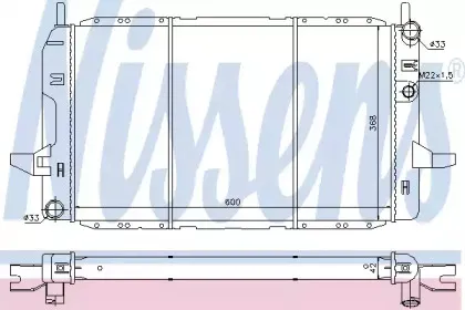 62218 NISSENS Радиатор, охлаждение двигателя