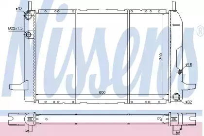 62213 NISSENS Радиатор, охлаждение двигателя