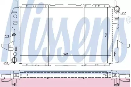 62206 NISSENS Радиатор, охлаждение двигателя