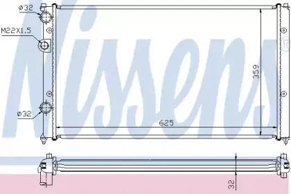 652551 NISSENS Радиатор, охлаждение двигателя