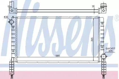 61768 NISSENS Радиатор, охлаждение двигателя