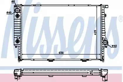60748A NISSENS Радиатор, охлаждение двигателя