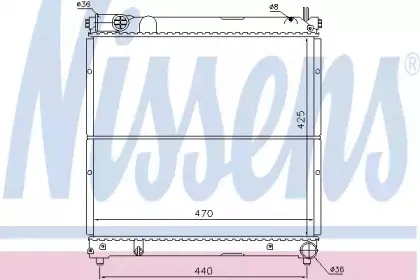 64163 NISSENS Радиатор, охлаждение двигателя