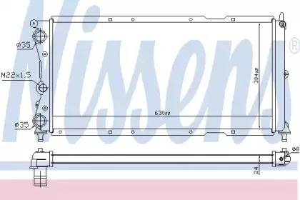 618121 NISSENS Радиатор, охлаждение двигателя