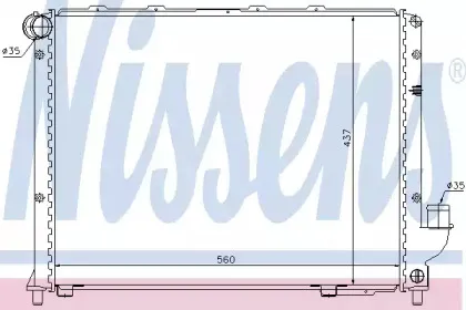 62327 NISSENS Радиатор, охлаждение двигателя