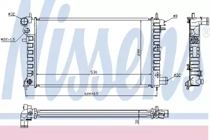 63576A NISSENS Радиатор, охлаждение двигателя