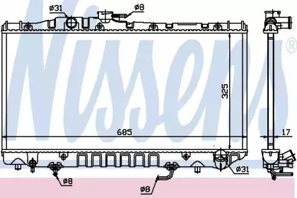 64736 NISSENS Радиатор, охлаждение двигателя