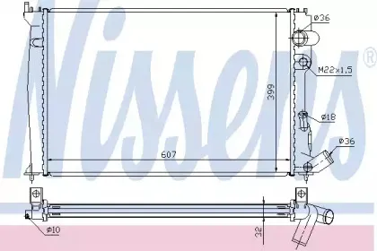61302A NISSENS Радиатор, охлаждение двигателя