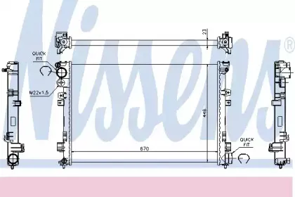 61875A NISSENS Радиатор, охлаждение двигателя