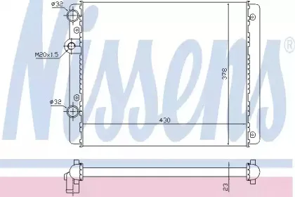 652341 NISSENS Радиатор, охлаждение двигателя