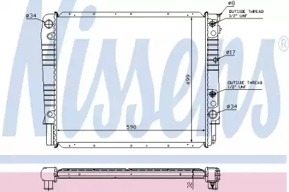 65542A NISSENS Радиатор, охлаждение двигателя