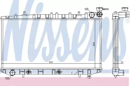 62962 NISSENS Радиатор, охлаждение двигателя