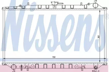 62977 NISSENS Радиатор, охлаждение двигателя
