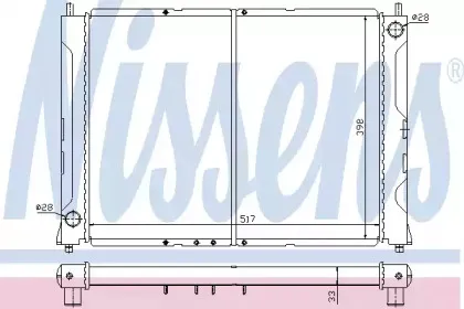 64031 NISSENS Радиатор, охлаждение двигателя
