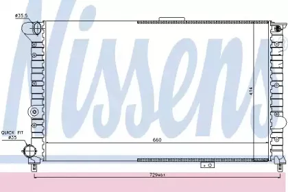 60054 NISSENS Радиатор, охлаждение двигателя