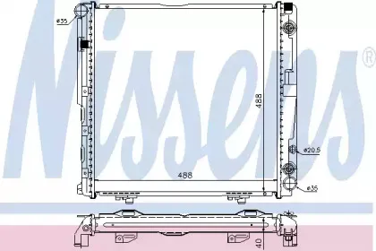62763A NISSENS Радиатор, охлаждение двигателя