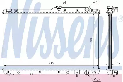 64771A NISSENS Радиатор, охлаждение двигателя