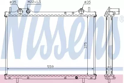 61792A NISSENS Радиатор, охлаждение двигателя