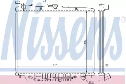 60852 NISSENS Радиатор, охлаждение двигателя