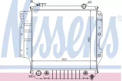 60993 NISSENS Радиатор, охлаждение двигателя