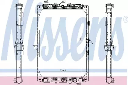 61417A NISSENS Радиатор, охлаждение двигателя