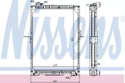62657A NISSENS Радиатор, охлаждение двигателя