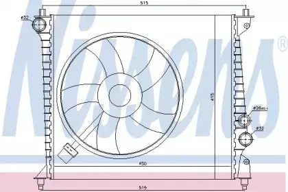 60425 NISSENS Радиатор, охлаждение двигателя