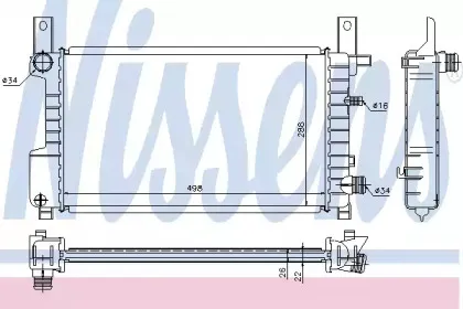 62076A NISSENS Радиатор, охлаждение двигателя