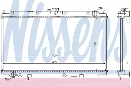 62927A NISSENS Радиатор, охлаждение двигателя