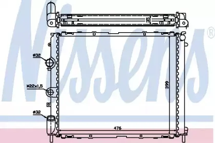 63855A NISSENS Радиатор, охлаждение двигателя