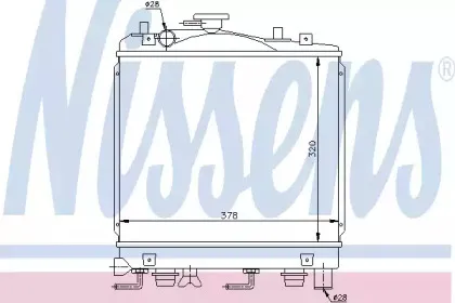 66600 NISSENS Радиатор, охлаждение двигателя