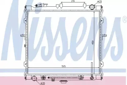 66607 NISSENS Радиатор, охлаждение двигателя