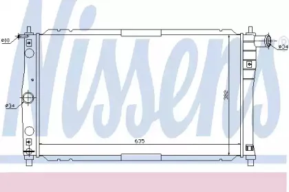 61654 NISSENS Радиатор, охлаждение двигателя