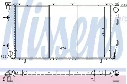 67700 NISSENS Радиатор, охлаждение двигателя