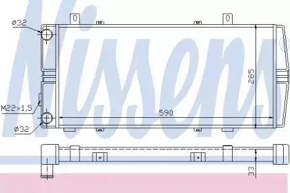 64102 NISSENS Радиатор, охлаждение двигателя
