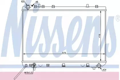 61668 NISSENS Радиатор, охлаждение двигателя