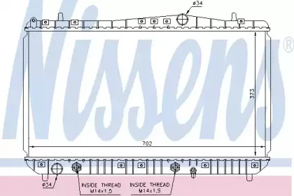 61665 NISSENS Радиатор, охлаждение двигателя