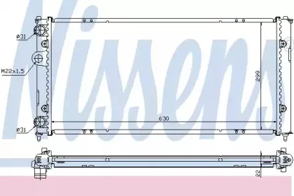 673001 NISSENS Радиатор, охлаждение двигателя
