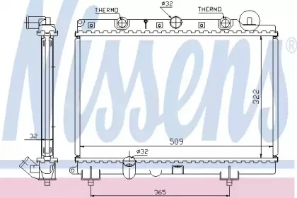 64305A NISSENS Радиатор, охлаждение двигателя
