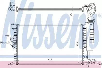 63713A NISSENS Радиатор, охлаждение двигателя