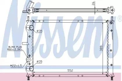 61879A NISSENS Радиатор, охлаждение двигателя