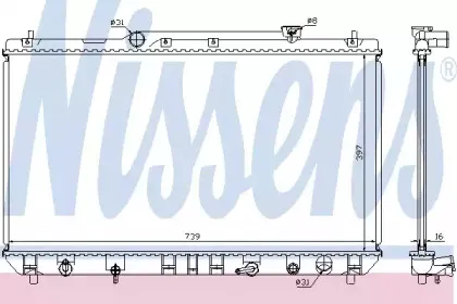 646991 NISSENS Радиатор, охлаждение двигателя