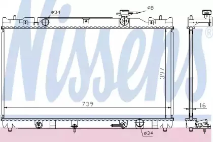 646351 NISSENS Радиатор, охлаждение двигателя