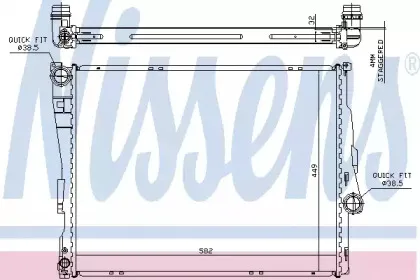 60782A NISSENS Радиатор, охлаждение двигателя