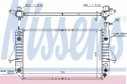 60908 NISSENS Радиатор, охлаждение двигателя
