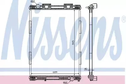 628700 NISSENS Радиатор, охлаждение двигателя