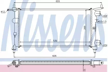 63290 NISSENS Радиатор, охлаждение двигателя
