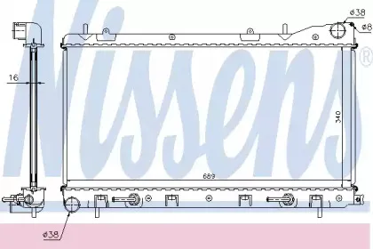 67707A NISSENS Радиатор, охлаждение двигателя